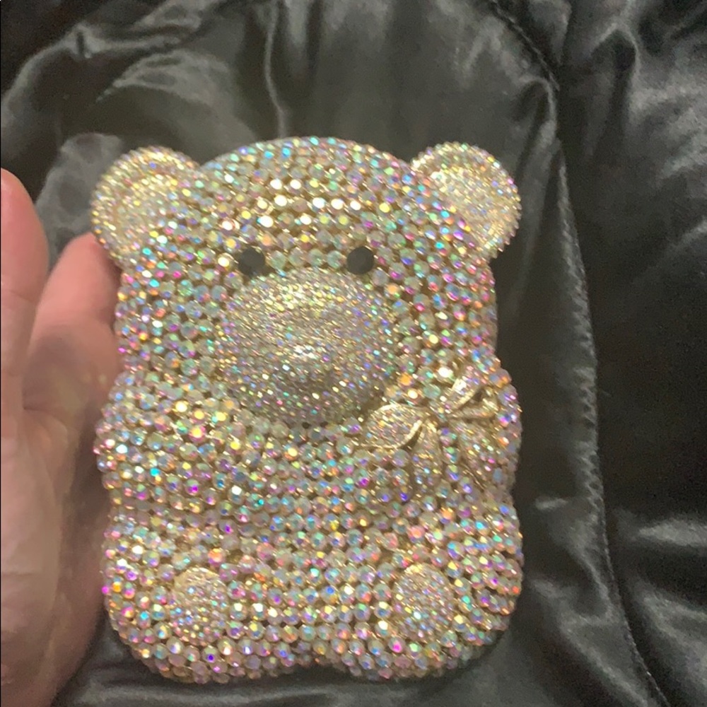 Crystal teddy clutch 💋